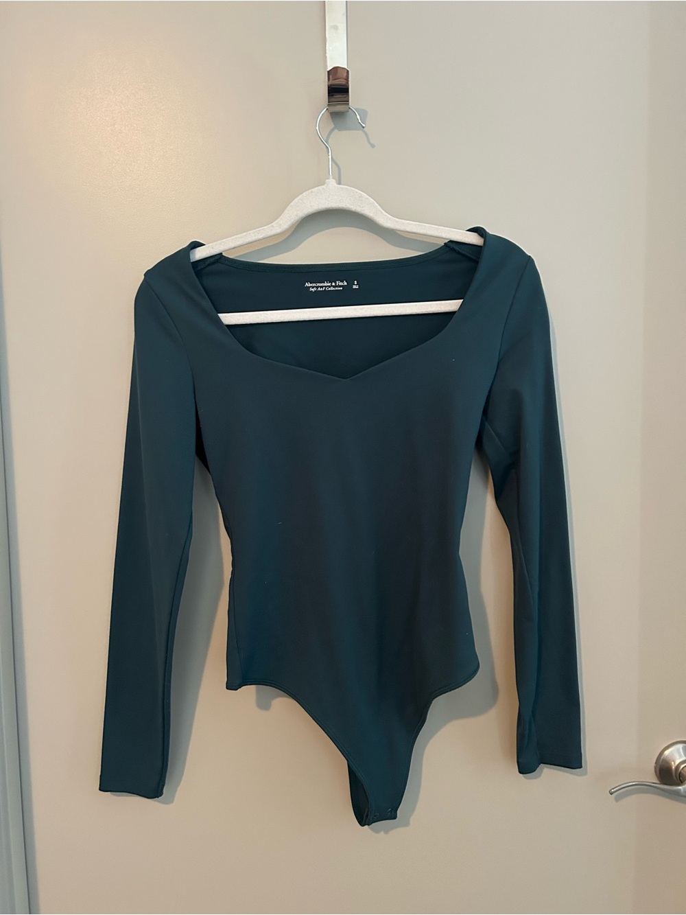 Abercrombie & Fitch Forest Green Long-Sleeve Bodysuit